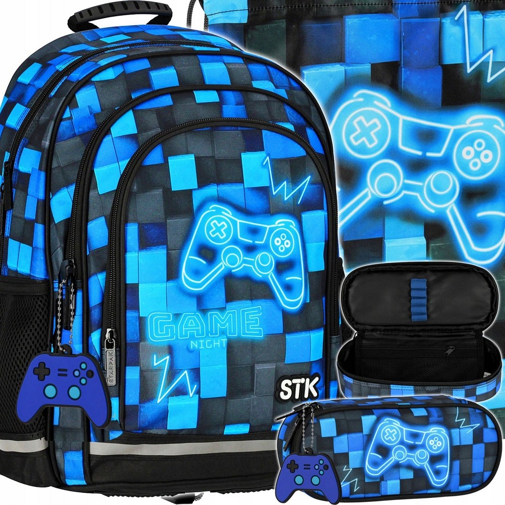 Školský set 3 v 1 Starpak Pad Blue - batoh, vrecko na topánky a peračník